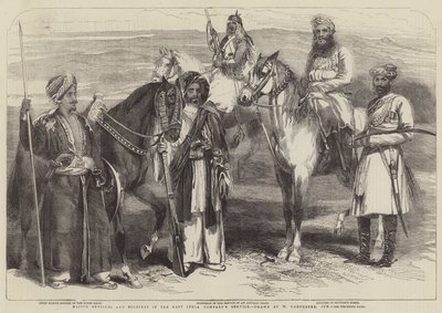 Oficiales y soldados nativos en el servicio de la Compañía de las Indias Orientales de William Carpenter